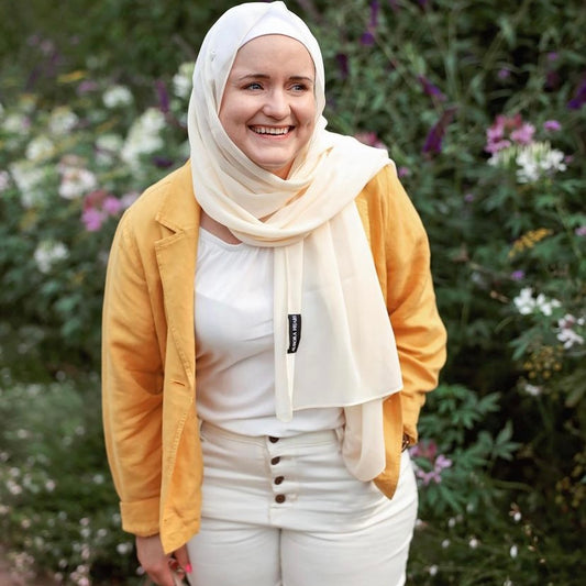 Silent Ivory Chiffon Hijab