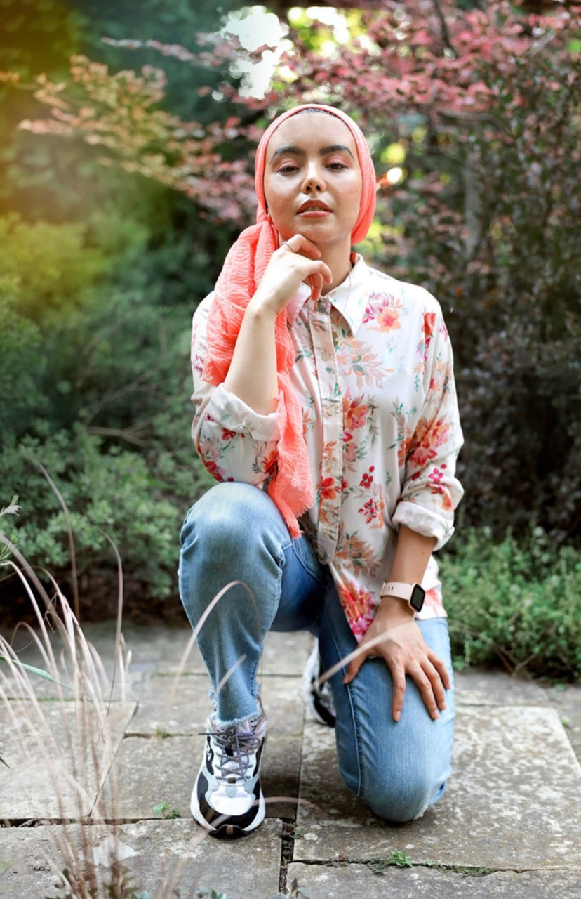 Coral Cotton Hijab
