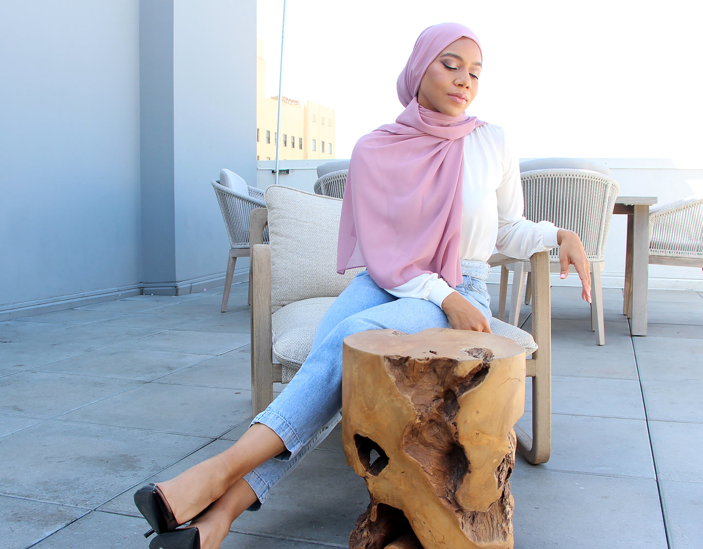 Mulberry Chiffon Hijab
