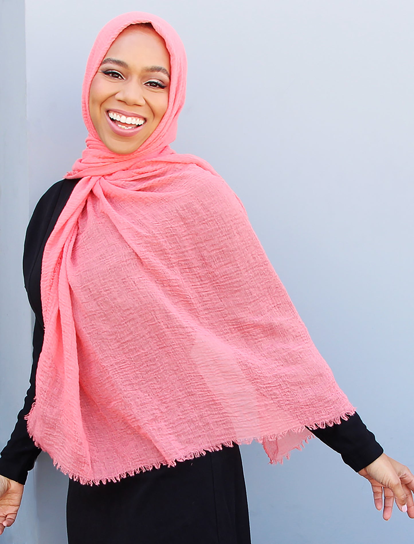 Coral Cotton Hijab