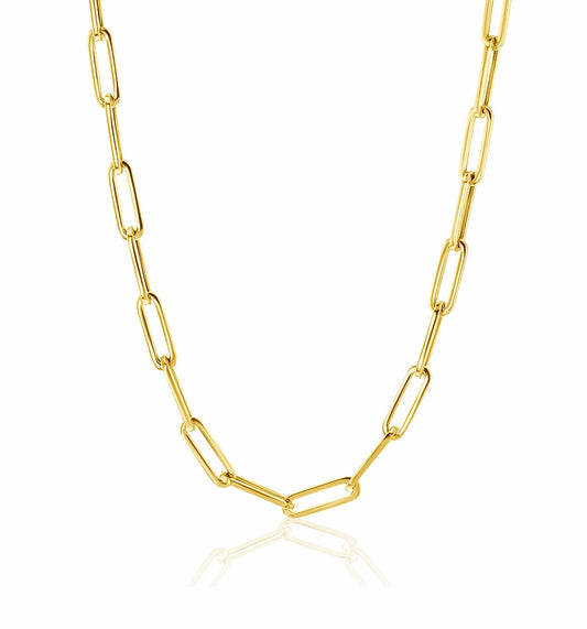 Tarnish Free Gold Paperclip Necklace