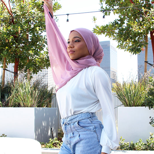 Mulberry Chiffon Hijab