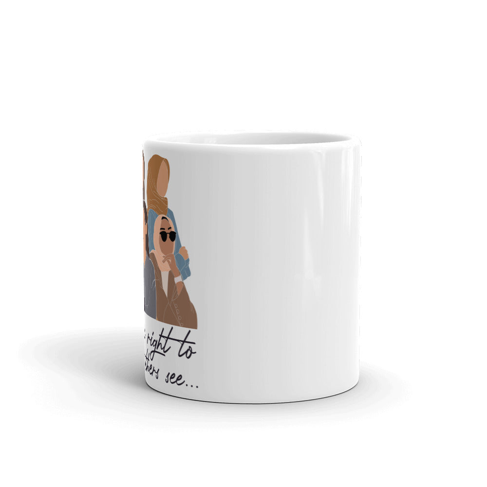 White glossy mug